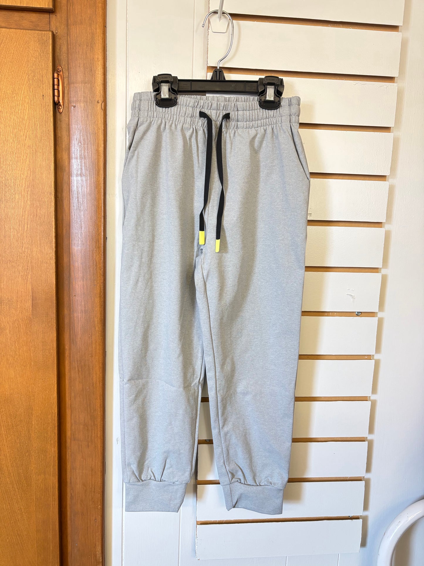Grey Jogger Pants with Elastic Waist