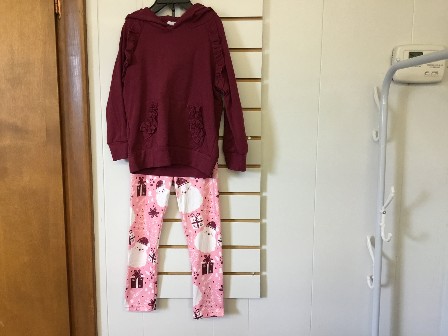 Maroon Santa outfit