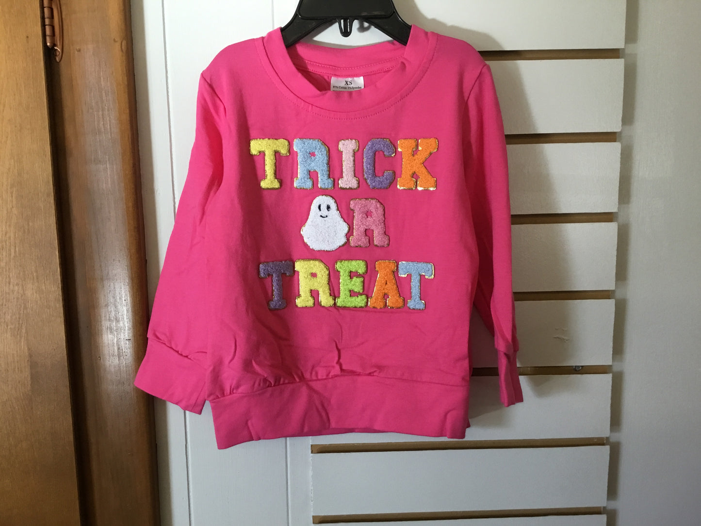 Trick or Treat pink sweatshirt