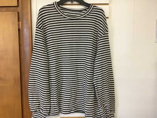 Black Stripe Loose Fitting Women Top