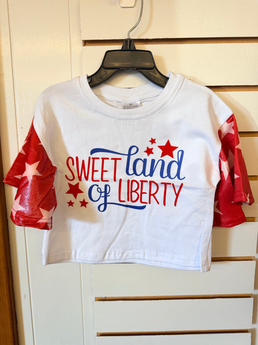 Girls Sweet Land of Liberty Top