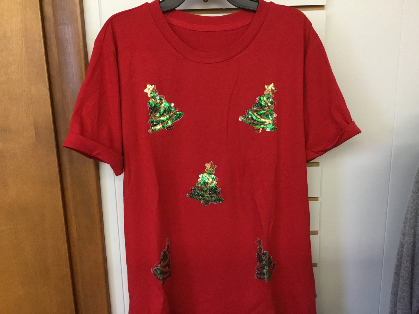 Christmas Tree Sequined top