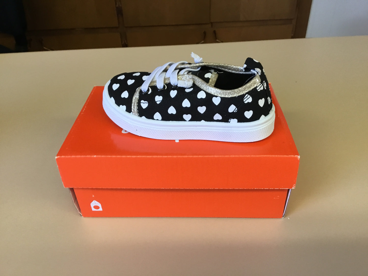 Black with Heart Sneaker