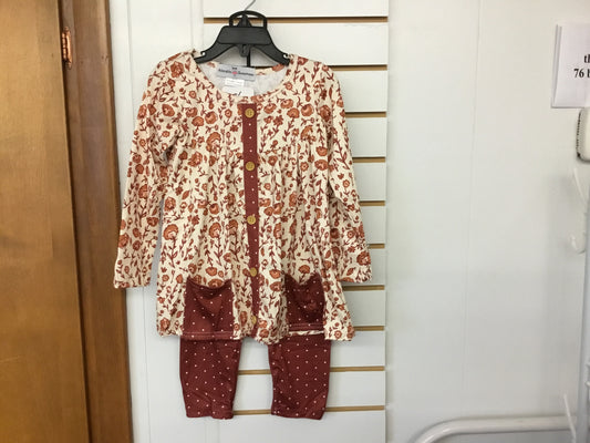 Cinnamon Fall Floral Pant Set