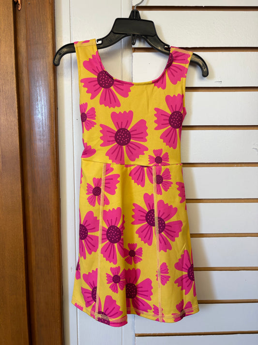 Pink/Yellow Floral Dress